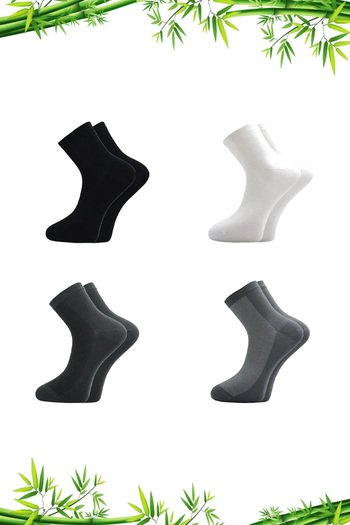 KARDEŞLER ÇORAP Bamboo Men's - Pack of 4 Colorful Seamless Socks