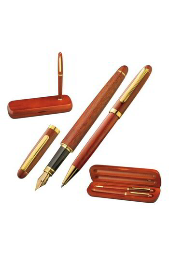 GiftExpress Rosewood Ballpoint Pen and Pen Set
