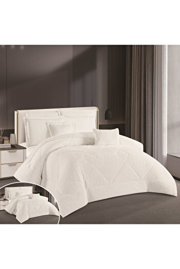 HOURS Horse Fur Winter Duvet Set, Reversible, Heavy Fill, 8 Pieces, King Size