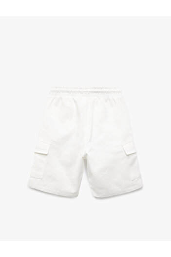 Koton Cotton Buttoned Bermuda Pocket Detailed Gabardine Shorts