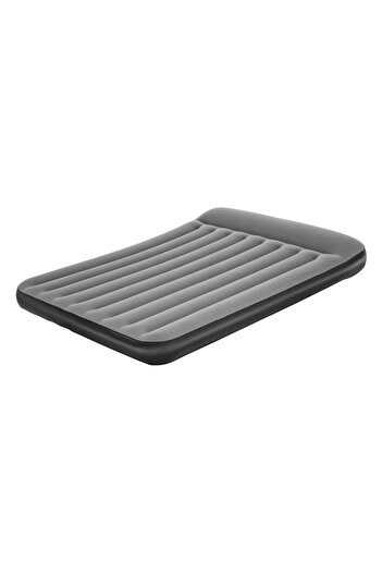 BESTWAY Bestway Tri-Tech Queen Air Mattress with Built-in Air Pump - Grey - 203x152x30 cm - 26-67464