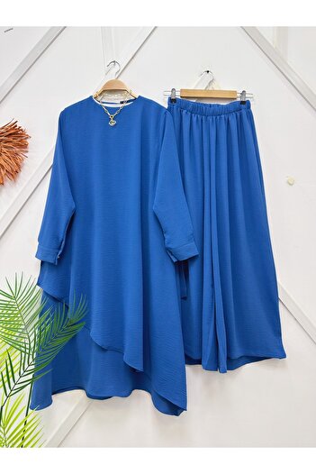 YEDİLALE Asymmetric Cut Casual Summer Double Set [1 Number 38-40 Size, 2(40-42), 3(42-44), 4 (44-46)]