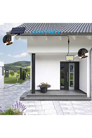 CLASSLIGHTS Proiector solar LED de 40W cu senzor de mișcare și IP65, 204 LED-uri