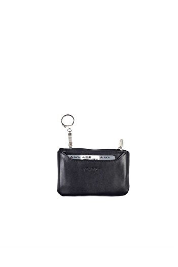 Aka Deri Black Leather Keychain - 042 1 Model