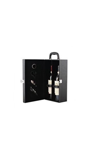 OEM Deluxe Wine Box Set, for 2 bottles, with wine accessories included, made of eco-leather