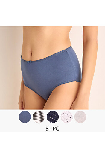 FAV Set of 5 - Assorted Full Briefs with Elasicated Waistband
