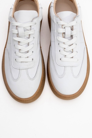 LuviShoes Pantofi sport de damă FİORE din piele naturală din piele albă