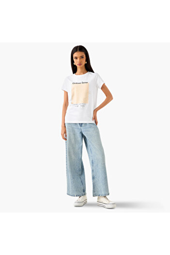 SP Characters Orihime Inoue Print T-shirt with Crew Neck
