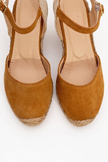 LuviShoes Si̇nta Soil Suede Leather Women's Heeled Sandals
