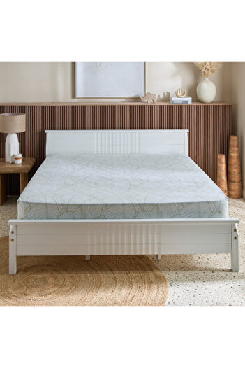Home Box Malta Musa Printed Cotton King Fitted Sheet 180x200+33 cm