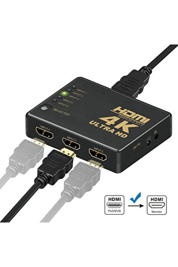 CLASSLIGHTS HDMI Switch, 4K Ultra HD, 5 in 1, Remote Control, ElectroAZ