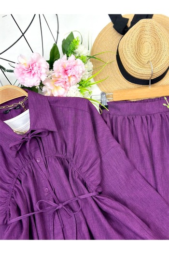 YEDİLALE Belted Skirt Bluz Double Set [Sm(36/38/40) Lxl (42/44)]
