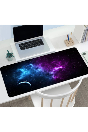 zola Gaming Mousepad, non-slip, rubberized, Galaxy moon, 80 x 30 cm
