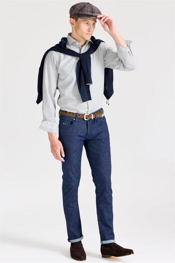 TRAMAROSSA Lacivert Soft Pamuk Denim Pantolon