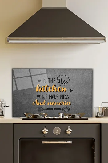 Rosyvien This Kitchen Made Mess Glass Stove Back Protector, Kitchen Built-In and Countertop Protection with Tempered Glass
