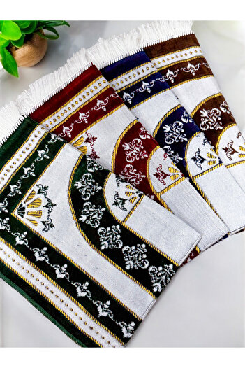 AYHANHOME 4 Velvet Woven Dowry Gift Prayer Rug