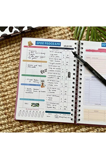 hediyeofisi Deliye Döneriz Geriye Asla Tasarımlı | Sticker'lı Süresiz Ajanda Konuşan Ajanda Haftalık Planlayıcı