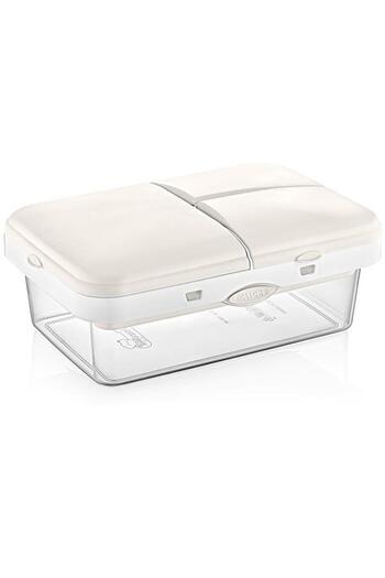 Okyanus Home Beige-Transparent 4-Compartment Lunch Box with Click