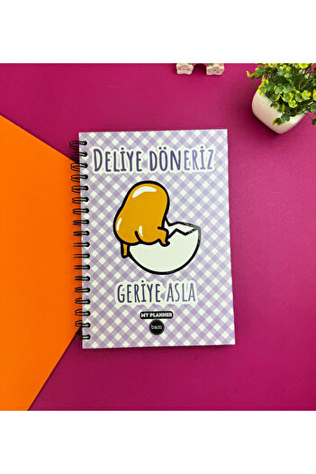 hediyeofisi We Turn Crazy Backwards Never Designed |   Unlimited Agenda with Sticker Talking Agenda Weekly Planner
