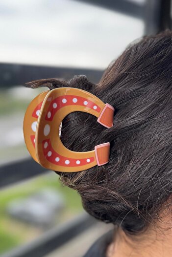 TAKIŞTIR Orange Color Nal Figured Bone Latch Buckle