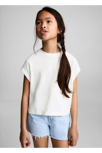 MANGO Kids Shirred sleeve t-shirt