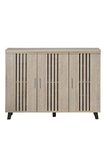woodage Shoe Organizer Cabinet - 4 Shelves and 3 Doors