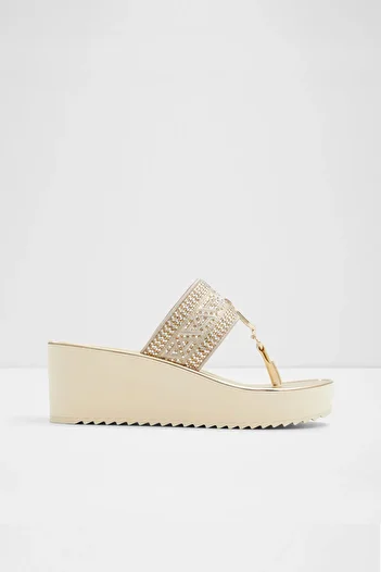 Aldo Fassbıder - Women's Textile Gold Filled Heel Slippers