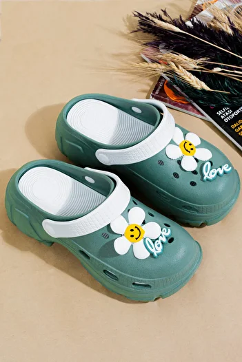 B&B Co. High Sole Floral Patterned Cross Slippers, Sea, Beach, Chef, Nurse, Doctor Slippers