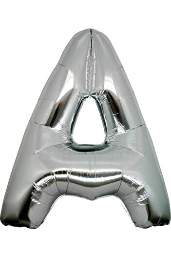Doğumgünü Marketim 16" Inch 40 Cm Foil Letter Balloon Silver Letter A