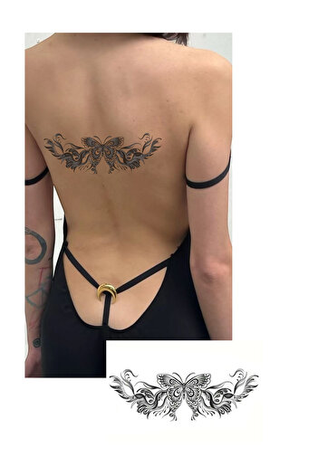 TAKIŞTIR Geçici Kelebek Figürlü Büyük Boy Dövme Tattoo