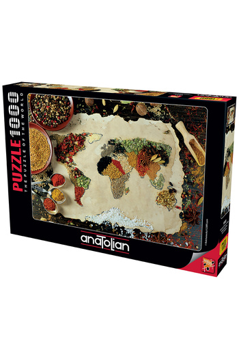 Anatolian Puzzle 1000 Piece Jigsaw Puzzle - Spicy World Map 1045