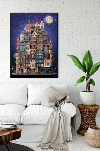 Anatolian Puzzle 1000 Parça Yapboz Puzzle - Amsterdam Starry Night 1183