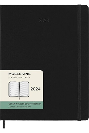 STOREMAX Snshop Weekly Agenda with Space for Notes 12 Months 2024, Agenda 2024, Size XL 19X25, Hard Cover and E