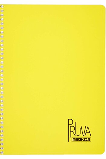 STOREMAX Snshop Pruva A4 Pet Spiral Cardboard Cover Notebook 144 Sheets - Checkered - Yellow 467437