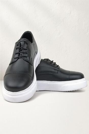 Rakerplus Genuine Leather Black High Sole Children's Classic Shoes