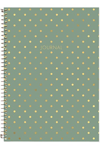 STOREMAX Snshop Color Polka Dot Notebook Lined Green 17X24 cm 467437