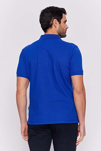 Galvanni Men's Navy Blue Polo Neck T-Shirt - Vokka Turkish Sea