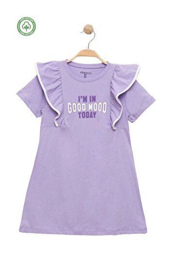 Divonette Patterned Girl Dress-Girls Clothing