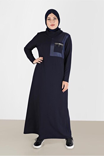 Alvina Shawl Collar Chain Detailed Dress - 20197