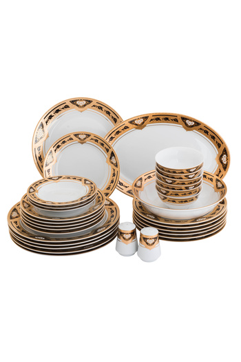 HIC Richvine 32-Piece Porcelain Dinner Set for 6 People