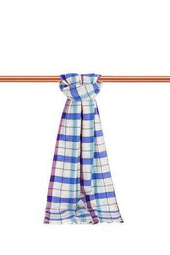 Bursa İpek Wide Saks Men's Wool Shawl