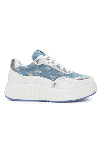 Tmall Pantofi sport de dama,Cu aplicarii de denim,D1327,Albastru