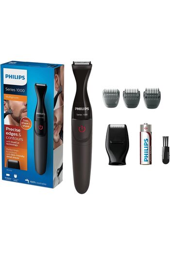 Philips Multigroom MG1100/16 | Ultra-Precise Beard Styler | 3 Precision Combs, Fully Washable | AA B