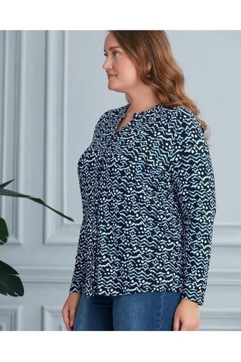 wearon tekstil Women Viscos Fabric Mother Large Size Shirt Combed