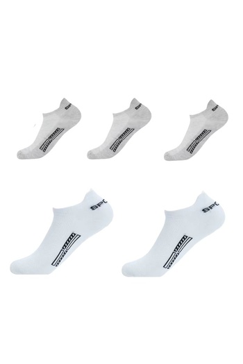 delis Set of 5 Pairs of Socks for Men, Ss021, Grey/White, Universal Size