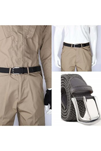 PUFO Sailor elastic belt for men 120-130 x 3.5 cm, adjustable, gray