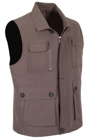 Modarar Men's Linen Vest Regular Cut Collar Rar01302