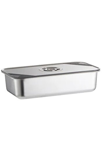 PUFO Tavă gastronorm din oțel inoxidabil pentru depozitarea alimentelor, catering, restaurante, fast-food, capacitate 3,8 l