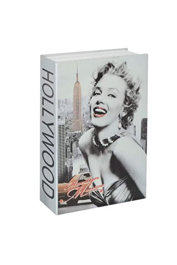 PUFO secret book-type safe with key lock, Marilyn Monroe model, 24 x 15 cm