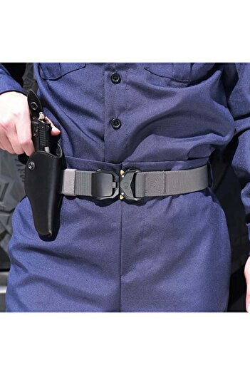 PUFO Commando belt for men 3.8 x 120 cm, gray